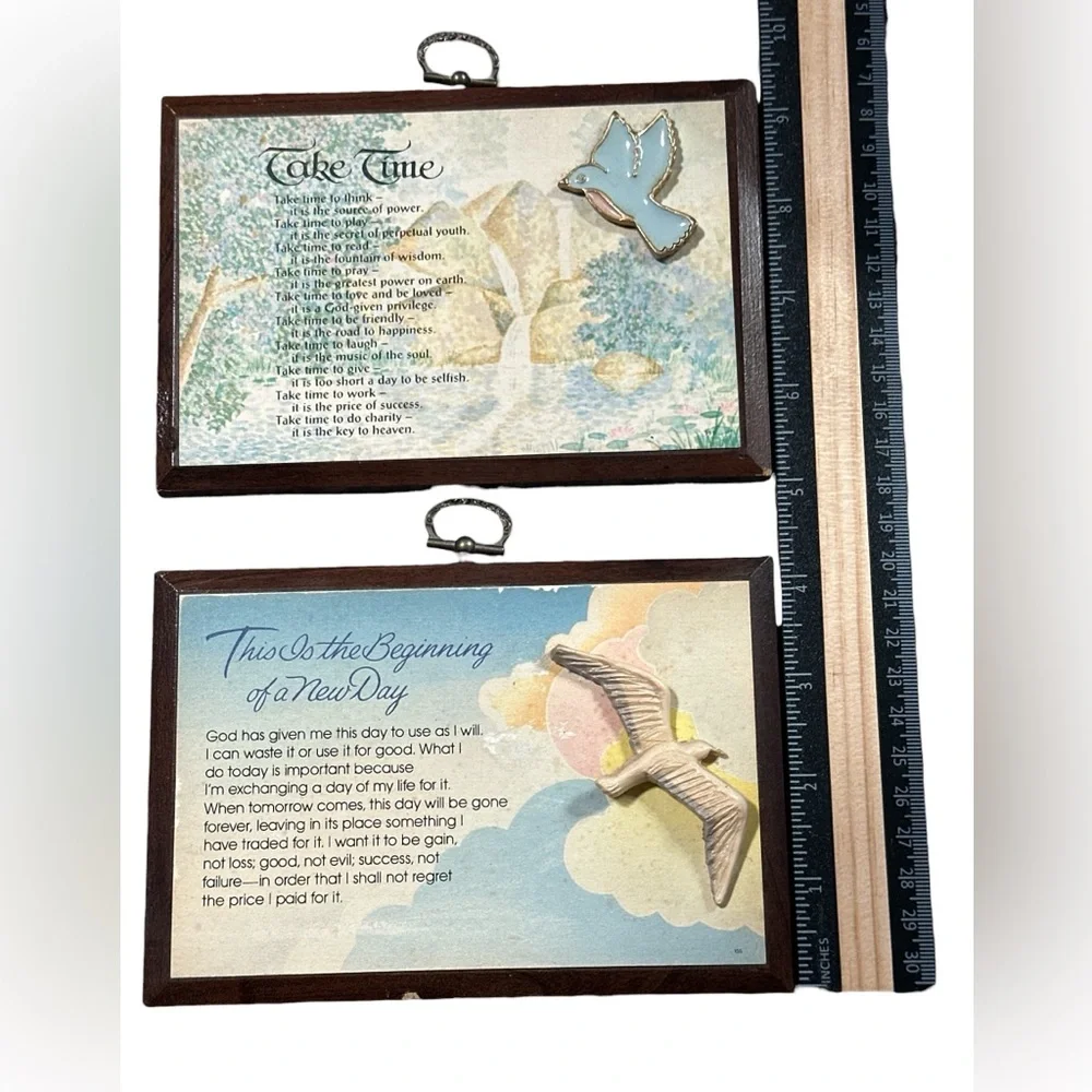Vintage Inspirational Wall Plaques‎ with Bird Designs